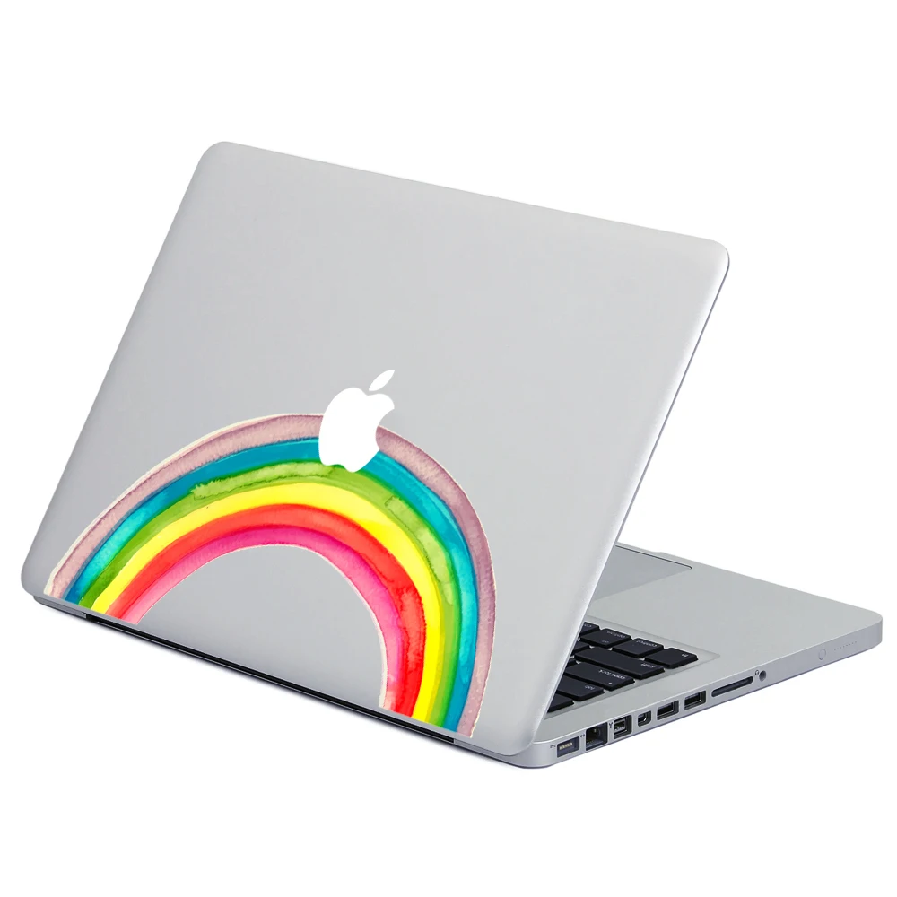 Мультяшная Радужная виниловая наклейка на ноутбук для macbook Pro Air 13 дюймов