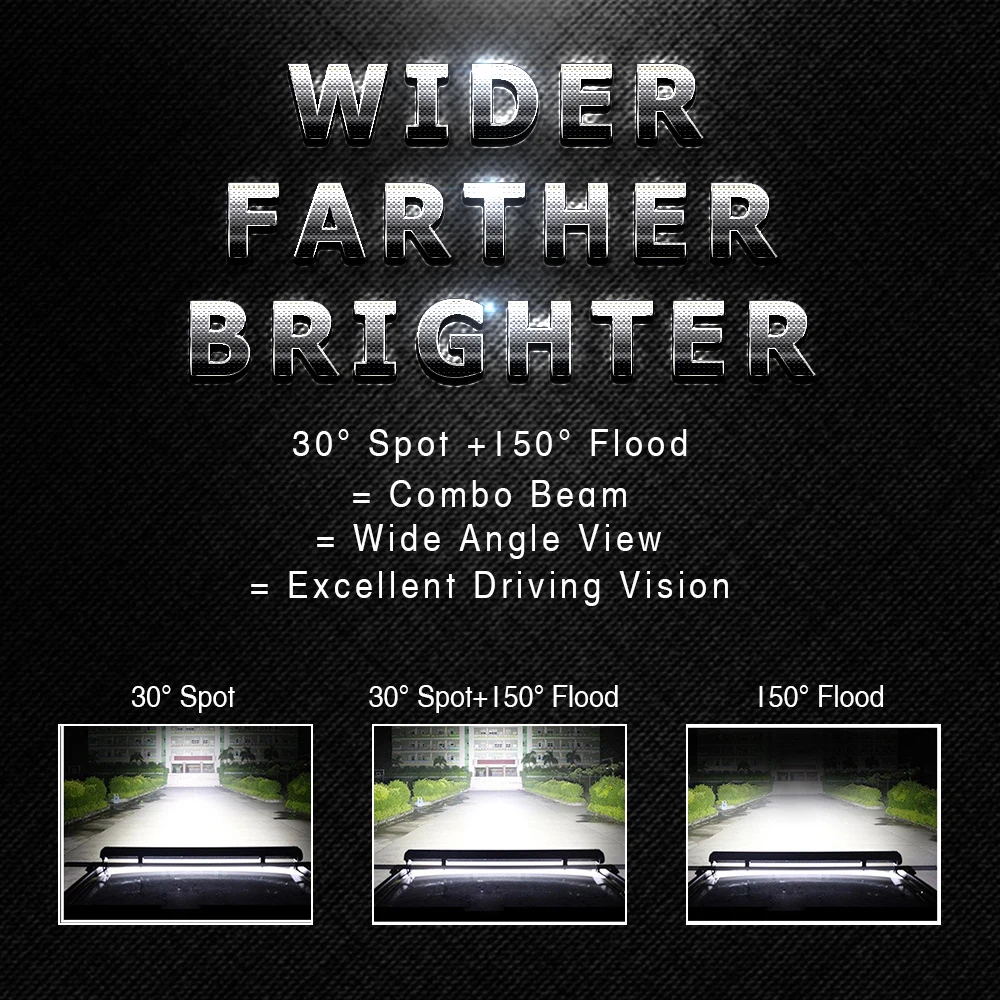 CO LIGHT 4 рядный 44 дюймовый светодиодный прожектор 8D 1080 вт рабочий светильник льник