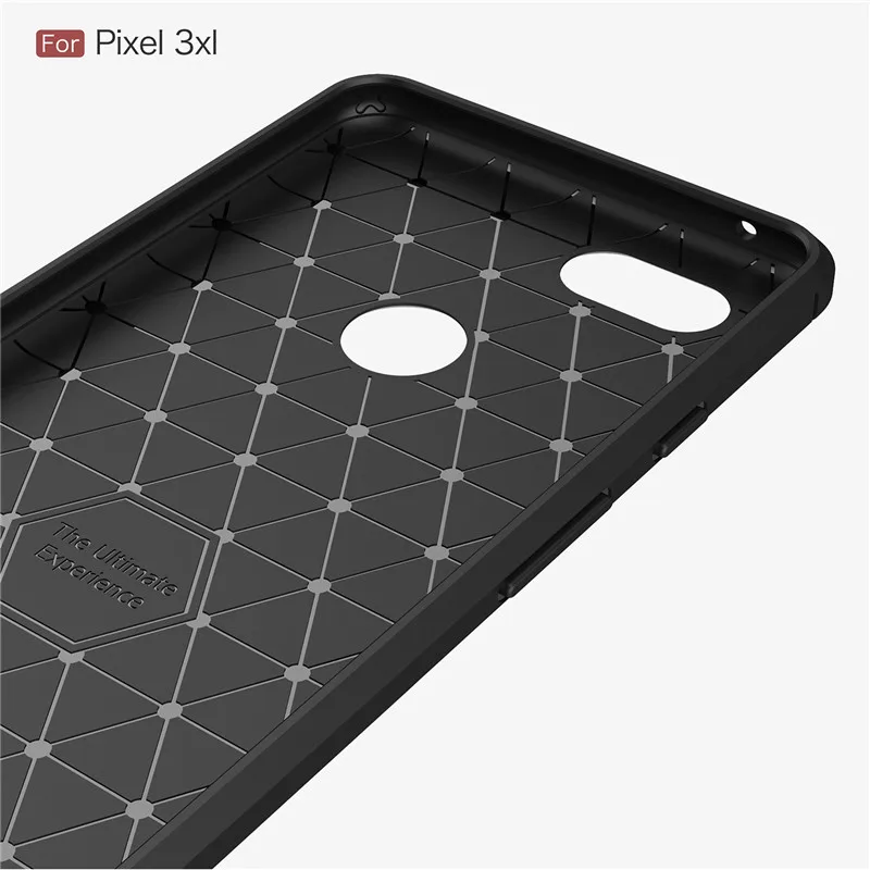 Для Google Pixel 3/3 XL чехол матовый углеродного волокна ударопрочный ТПУ защитный для