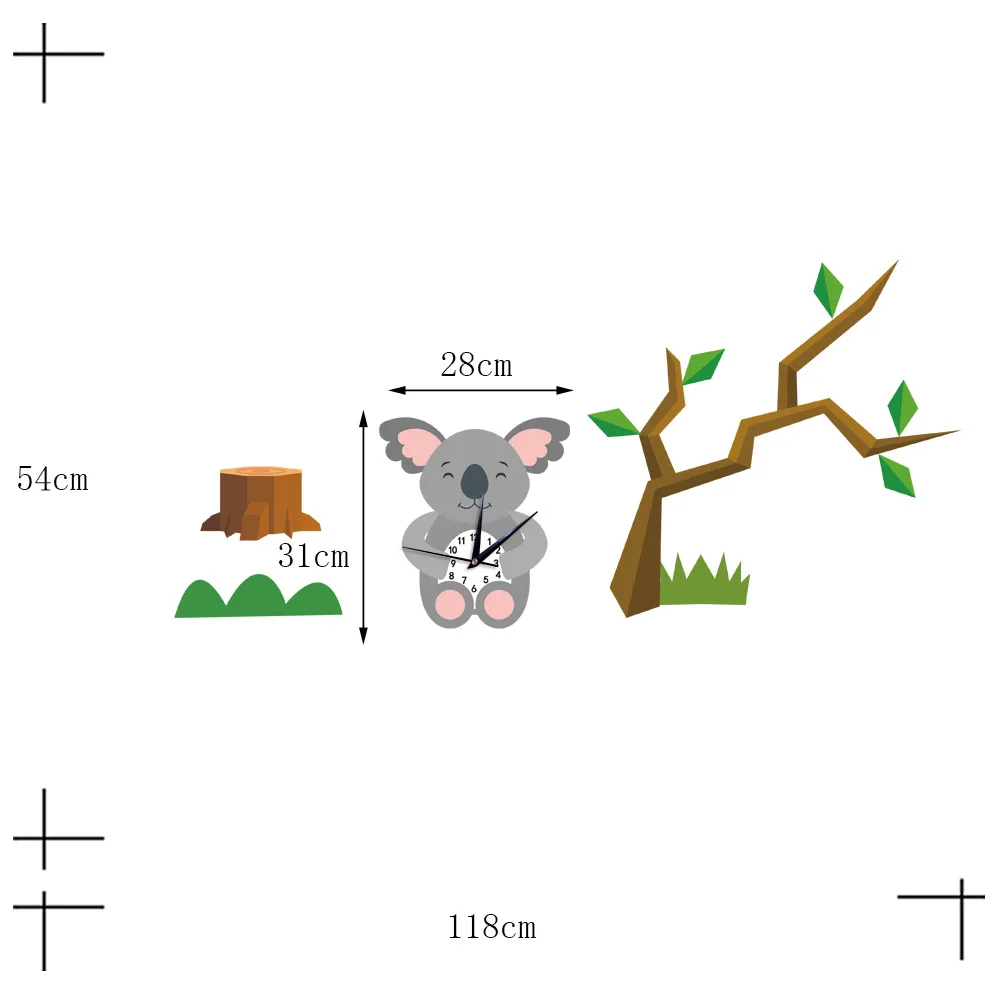 Настенные часы Koala Sloth современный дизайн детские настенные скандинавские в