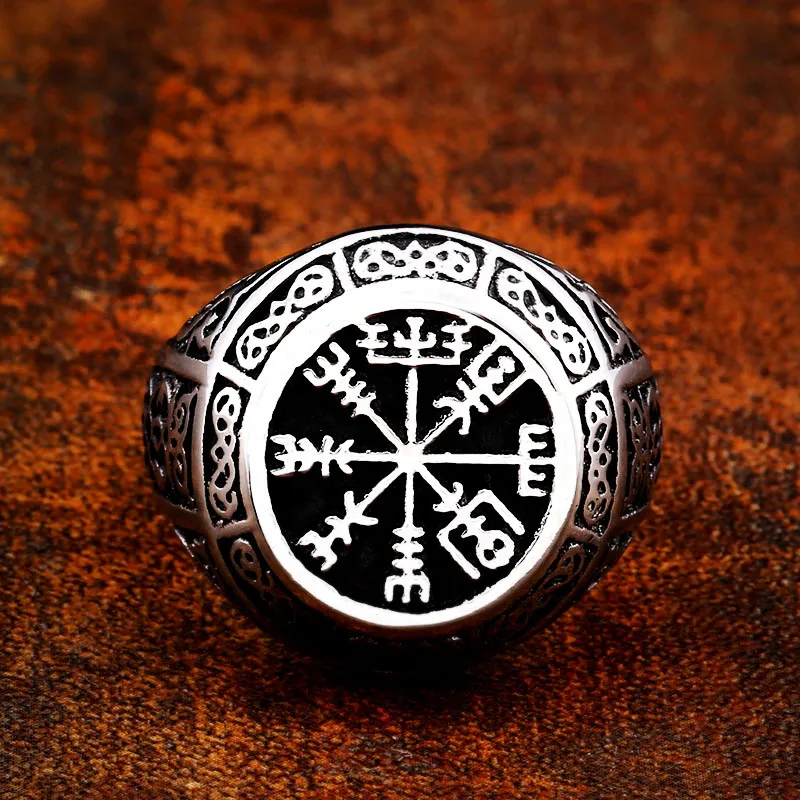 Байер 316L нержавеющая сталь модный стиль нос Викинг скандинавский Vegvisir кольцо для мужчин ювелирные изделия Odin амулет Винтаж LR657