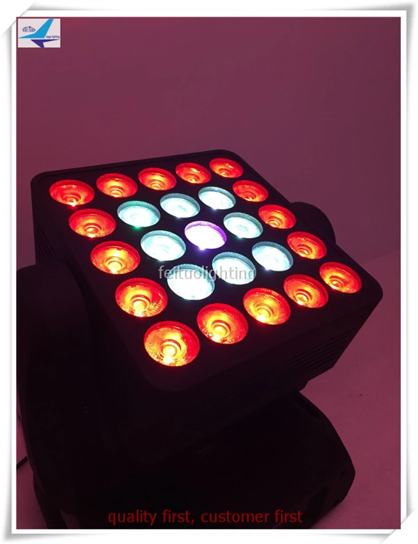 (4 lights+ flightcase) Osam lamp 25x10w RGBW Led matrix moving head light beam effect pixel point control | Освещение