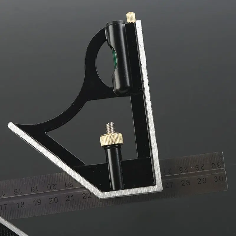 

12" Combination Protractor Tri-Square Angle Ruler Machinist Stainless Steel Measuring Tools Professional