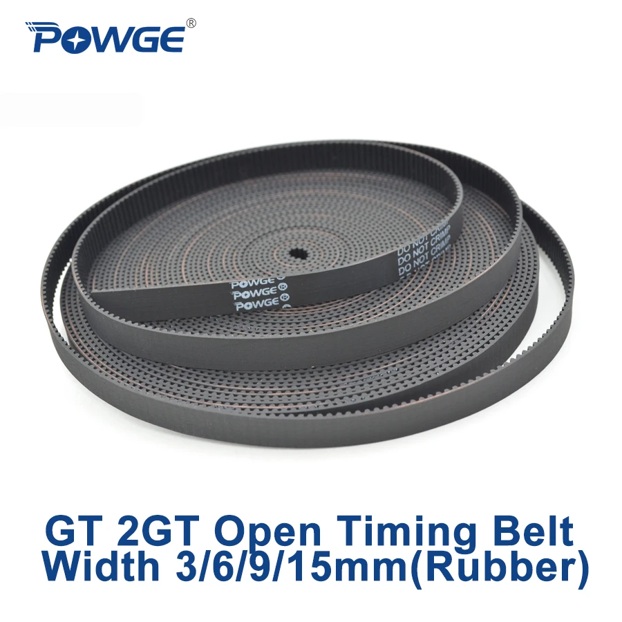POWGE 2MGT 2 м 2GT зубчатый ремень ГРМ ширина 3/6/9/15 мм Резиновый Samll люфта GT2 2GT-3/2GT-6/2GT-9/2 GT-15 мм 3D принтер