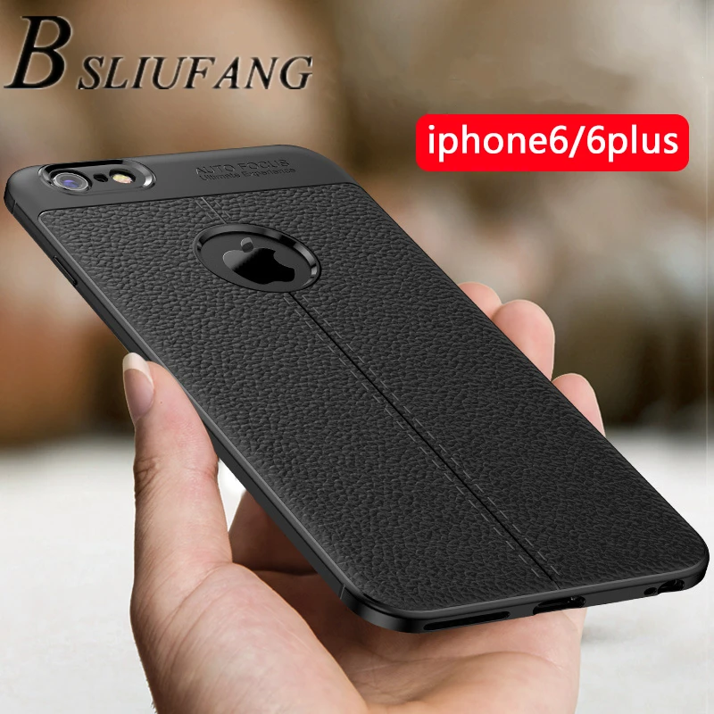 BSLIUFANG роскошный противоударный матовый чехол для iPhone 6 7 8 Plus 6s TPU кожаный мягкий чехол для телефона iPhone X XR XS Max чехол