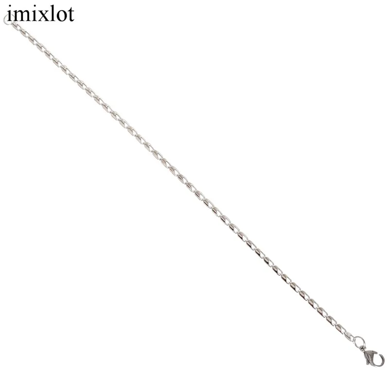 Модные мужские ювелирные изделия imixlot из нержавеющей стали серебряного цвета