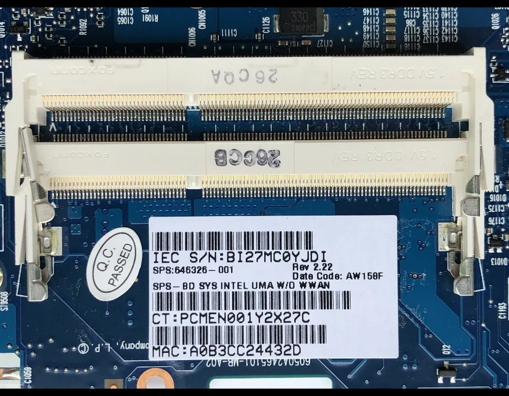 Высокое качество для HP Probook 4430s 4330S материнская плата ноутбука 646326-001 HM65 PGA988B DDR3 100%