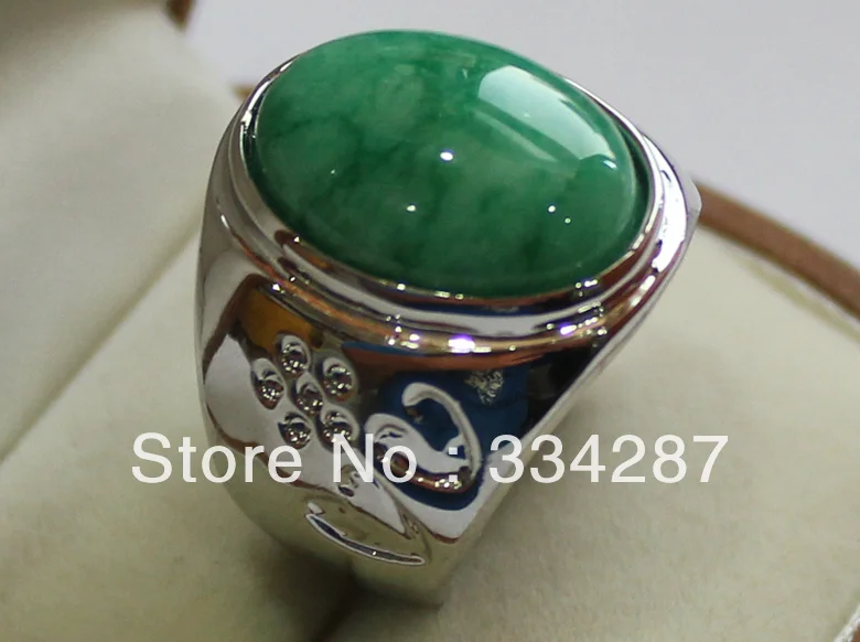 Красивая Зеленая Бусина в форме двойного сердца jadeite Мужская фотография 13x18 мм