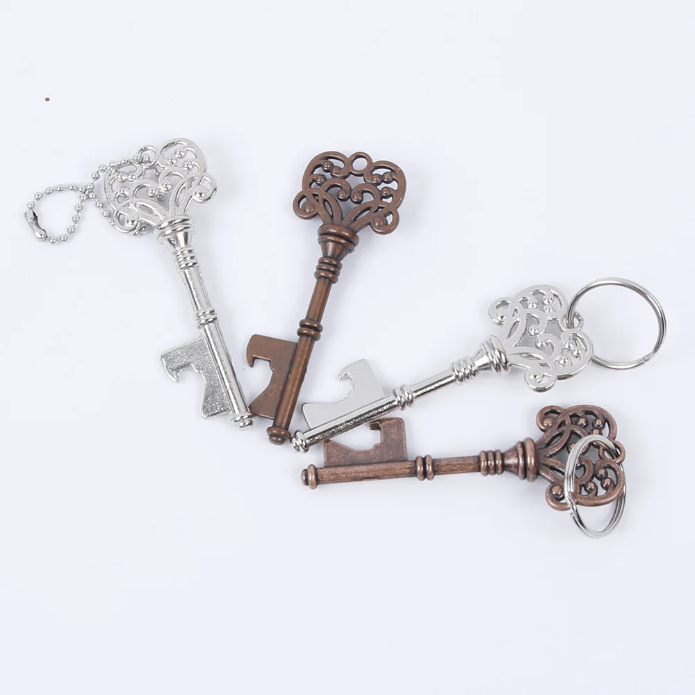 Key Shaped Bottle Opener Keychain - Zinc Alloy Copper Silver Color Key Ring Beer Opener - Unique and Creative Gift image 5