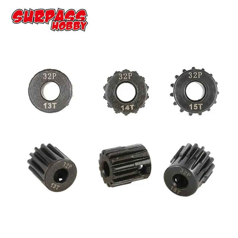 13T 14T 15T SURPASSHOBBY 32DP 5 мм 13T 14T 15 T/16 T 17T 18 T/19 T 20T 21T Металлическая Шестерня двигателя для 1/10 1/8 RC багги автомобиль монстр грузовик - Цвет: 13T 14T 15T