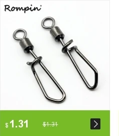 Rompin 50 шт./пакет поворотный боковая линия зажим рыболовные снасти Крючки и дерьмо Разъемный соединитель для рыбалки вертлюги с защелкой