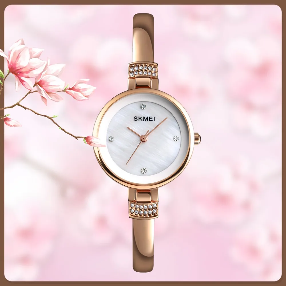 Luxury Female Watch Women Fashion Quartz Watches Life Waterproof Ladies Rose Gold Wristwatches Relogio Feminino Skmei 1409 | Наручные