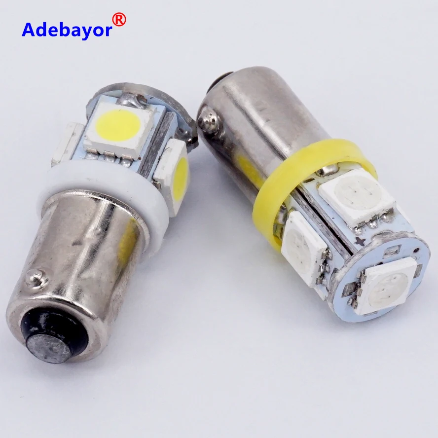 500X T11 BA9S 5 SMD 5050 светодио дный лампочки 5SMD T4W 1445 Q65B H6W 182 53 57 автомобилей Световые индикаторы Интерьер лампы Клин лампы 7 видов цветов