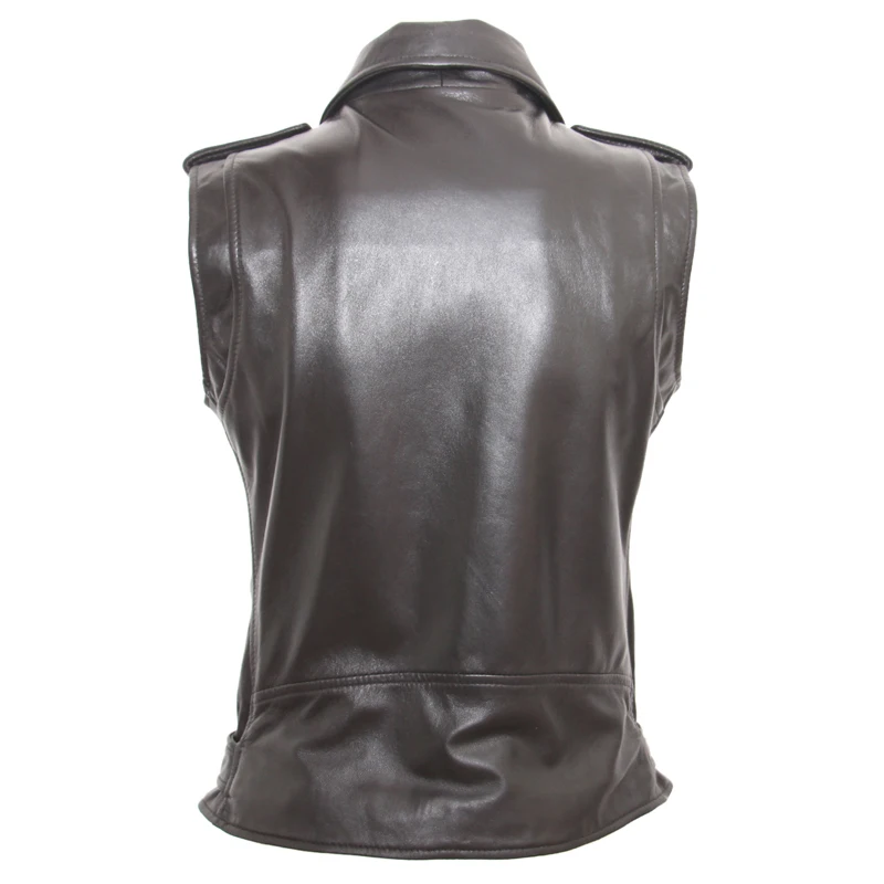Женский кожаный жилет MAPLESTEED Осенний без рукавов M116|vest for women|womens leather vestleather vest womens |