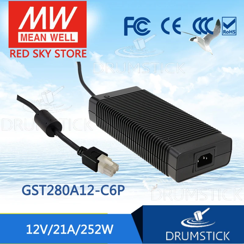 По специальной цене товара MEAN WELL! GST280A12 C6P 12V 21A meanwell GST280A 252W AC DC постоянного тока