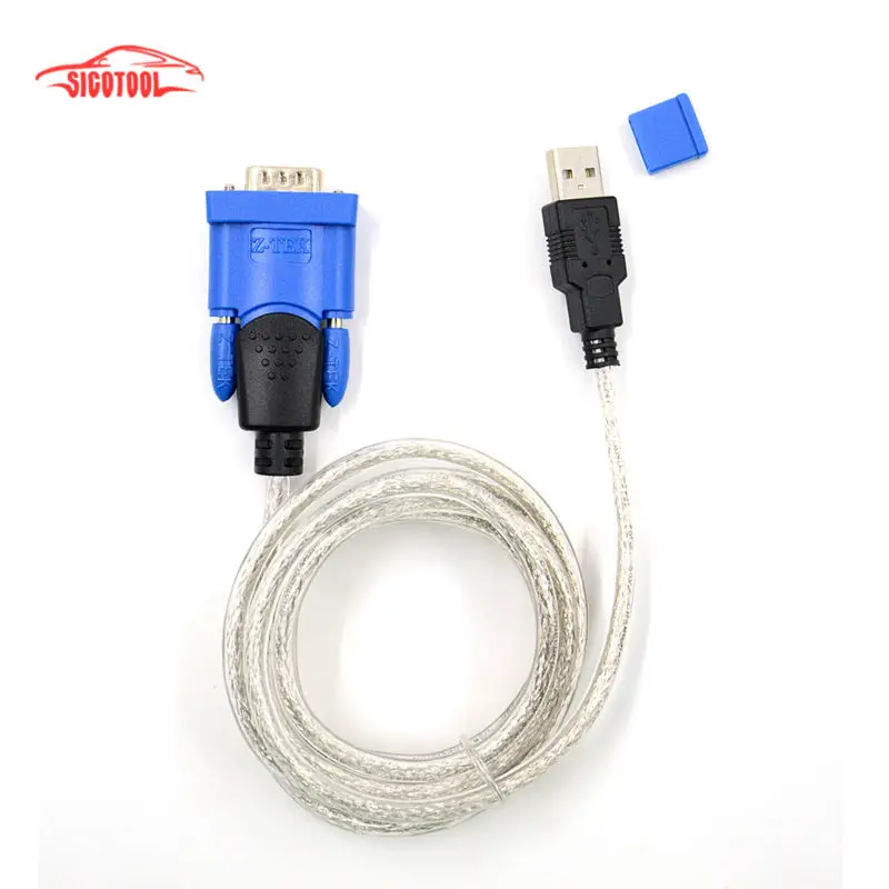 Лучшая цена USB к RS232 конвертер USB-коннектор Z TEK Rs232 кабель и соединитель OBD2 |