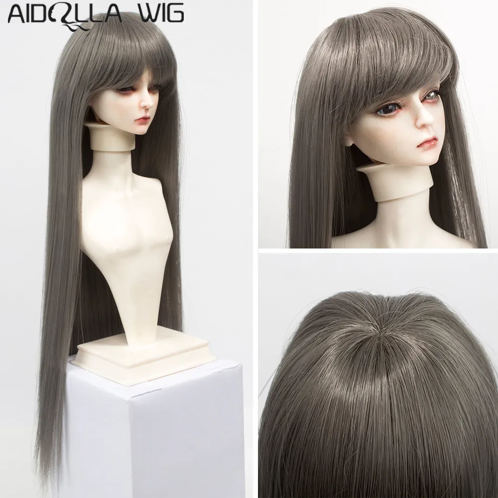 Искусственные волосы для кукол 1/3 1/4 1/6 BJD SD длинные прямые коричневые красные хаки