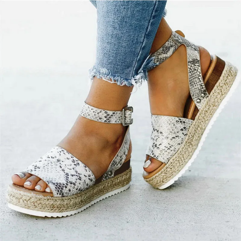 snake print HEBENDUO/Босоножки женские стильные летние босоножки на высоком каблуке г. женские сандалии на платформе - Цвет: snake print