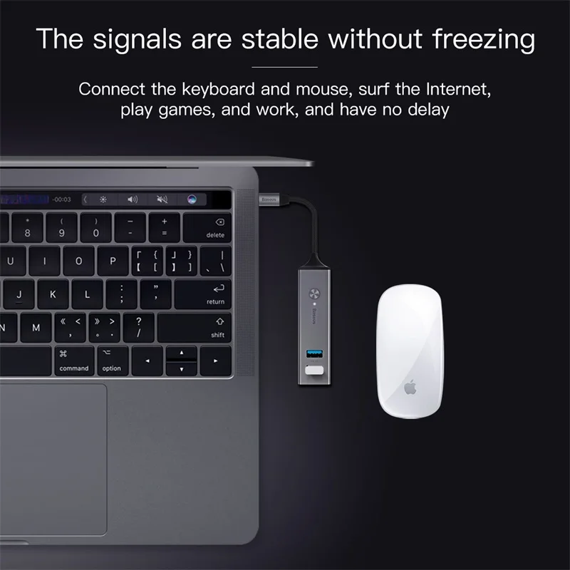 Baseus Мульти USB 3 0 2 C концентратор Тип 5 Порты и разъёмы usb type c адаптер со световым