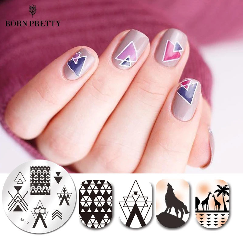 1 шт. 31Конструкции доступные BORN PRETTY штамповки пластины кружева Морская звезда& оболочка отрицательной листья цветы шаблон ногтей