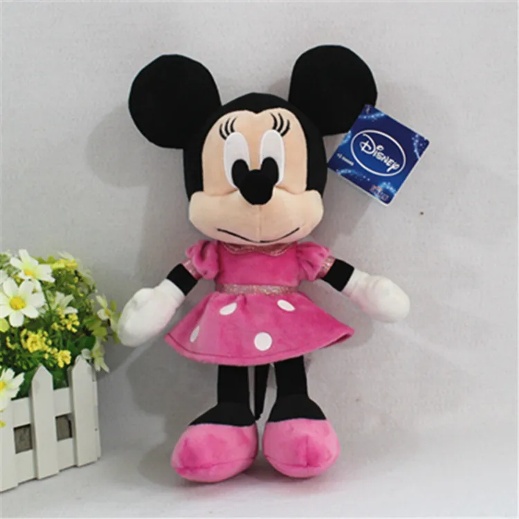 minnie 30 см = 11,8 дюймов Микки Маус и Минни Маус классический Микки мягкие животные плюшевые игрушки подарки для детей - Цвет: minnie