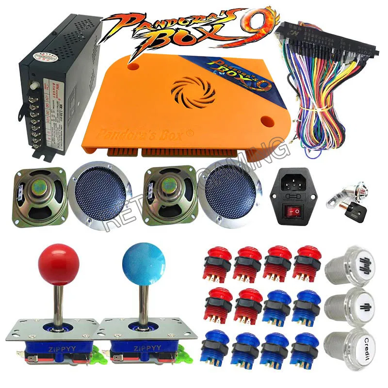 long zippy joystick Аркадный набор с Пандора коробка 9 jamma доска 1500 В 1 светодиодный джойстик кнопки питания для DIY игровой шкаф машина - Цвет: long zippy joystick