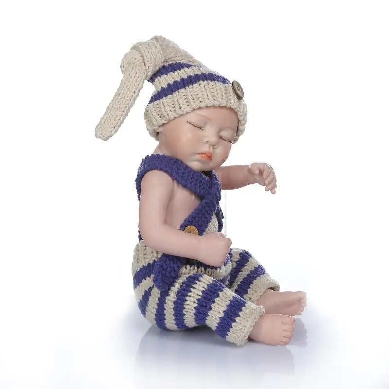 49 см полностью силиконовая виниловая кукла для новорожденных девочек Bebe игрушка