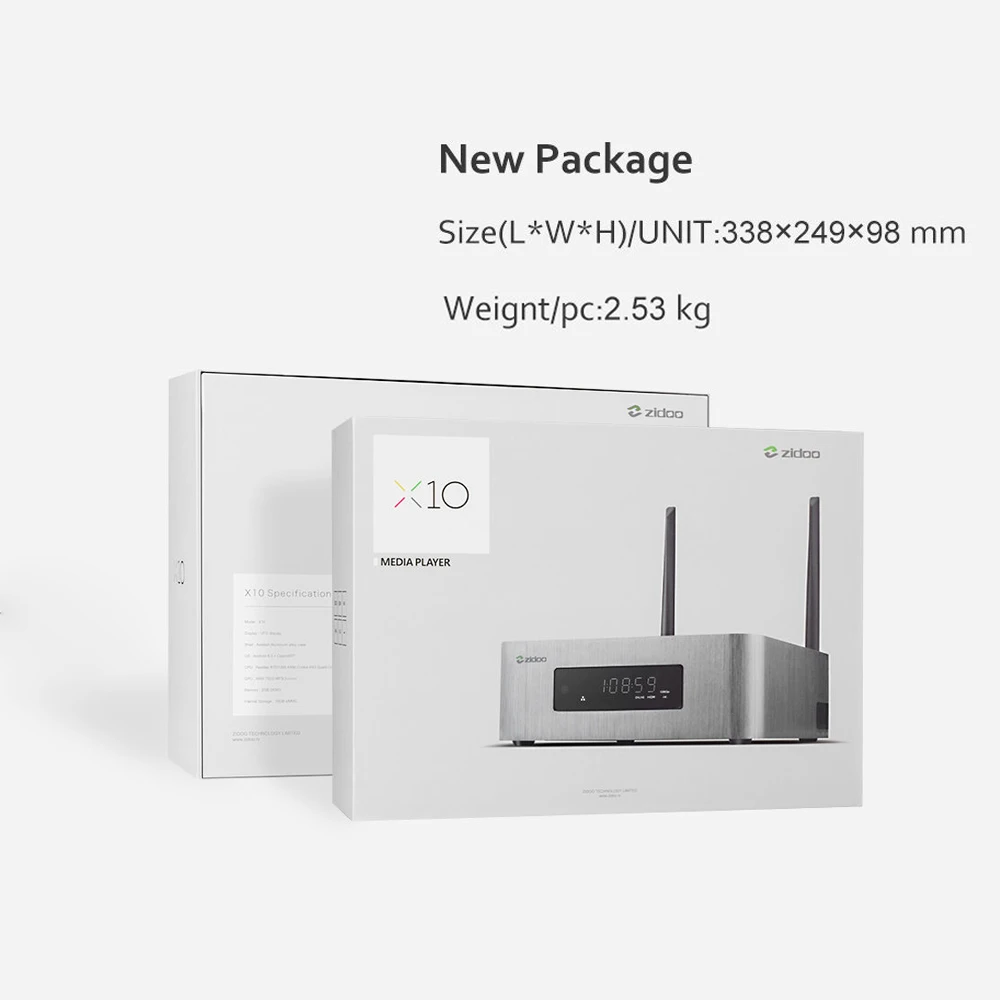 ZIDOO X10 умные телевизоры коробка 4 ядра Android 6 0 К ТВ 2 г/г 16 г двухдиапазонный Wi Fi HDMI HDR