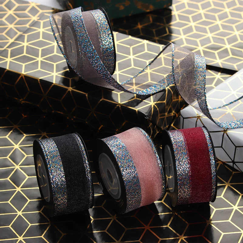 2 5 см/4 см широкая цветная шифоновая пряжа лента для лука из пряжи ленты рукоделие