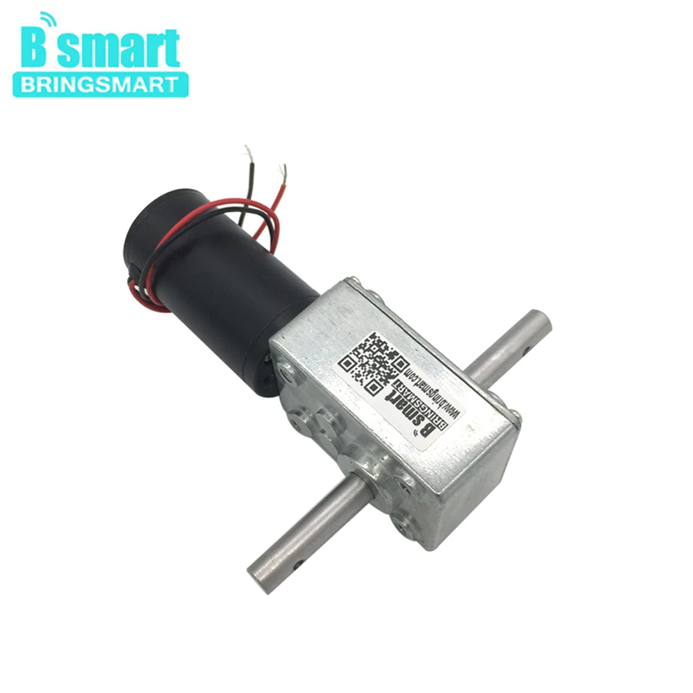 Bringsmart 33 мм двойной вал 5840-31zy червь постоянного тока мотор-редуктор 12v 24v редуктор 12-470 об/мин с встроенной функцией спуска затвора коробка передач Двусторонняя Электрический мотор