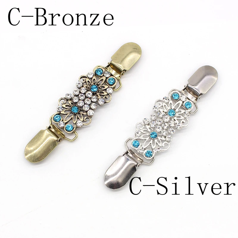 Стразы, инкрустированный античный сплав, брошь, зажим для свитера, шали, хранитель воротника, пряжка, держатель, подвязки, аксессуары для одежды, ювелирные изделия