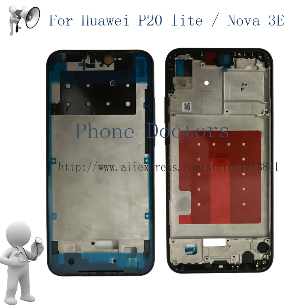 

Blue/Black/Pink 5.84 inch For Huawei P20 lite / Nova 3E Full Front Housing Chassis Plate LCD Display Bezel Faceplate Frame
