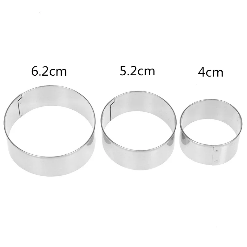 3 шт. регулируемый круглый Нержавеющая сталь оригинальные формочки для печенья в