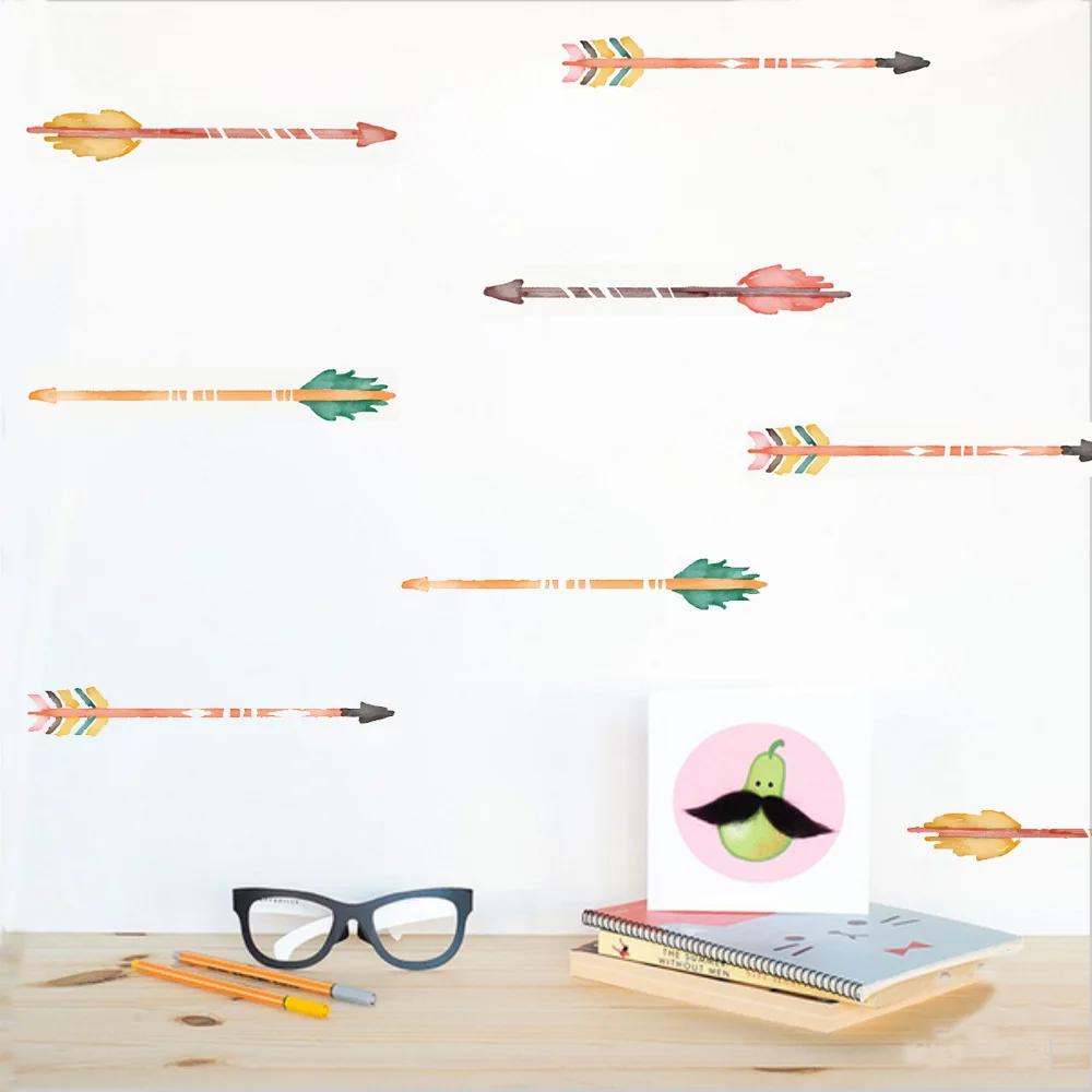 

FunlifeDIY Color Archery Home Decoration Stickers Nordic Ins Style Sofa Background Wall Living Room Waterproof PVC Wall Stickers