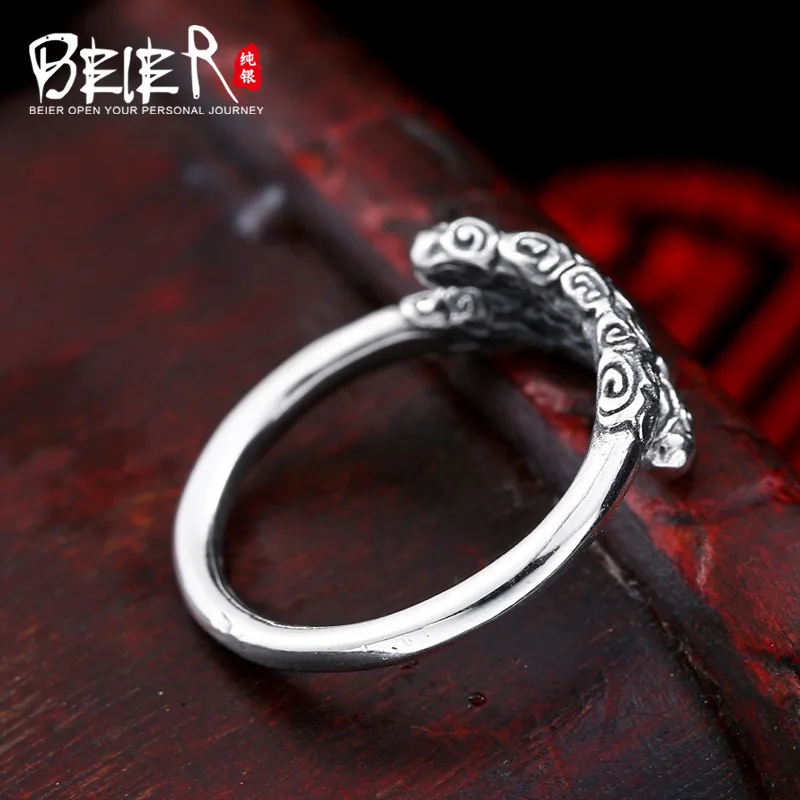 Байер новый магазин стерлингового серебра Золотой дубинка кольцо для мужчин