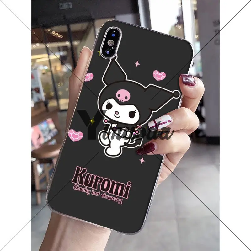 A13 Yinuoda Kuromi цветной милый мягкий силиконовый чехол для телефона из ТПУ для Apple iPhone 8 7 6 6S Plus X XS MAX 5 5S SE XR Чехлы для мобильных телефонов - Цвет: A13