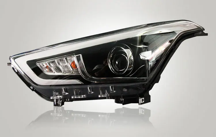 KOWELL автомобильный Стайлинг для hyundai ix25 головной светильник s для hyundai Creta светодиодный головной фонарь Ангел глаз светодиодный DRL передний светильник Биксеноновая линза ксенон