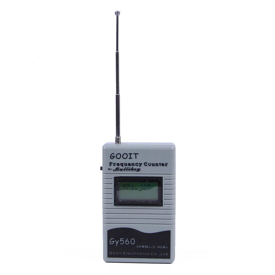 Счетчик частоты метр тестер для двухстороннее радио приемопередатчик GSM 50 МГц-2,4 ГГц 7 значный ЖК-дисплей Дисплей с измеритель сигнала GY560