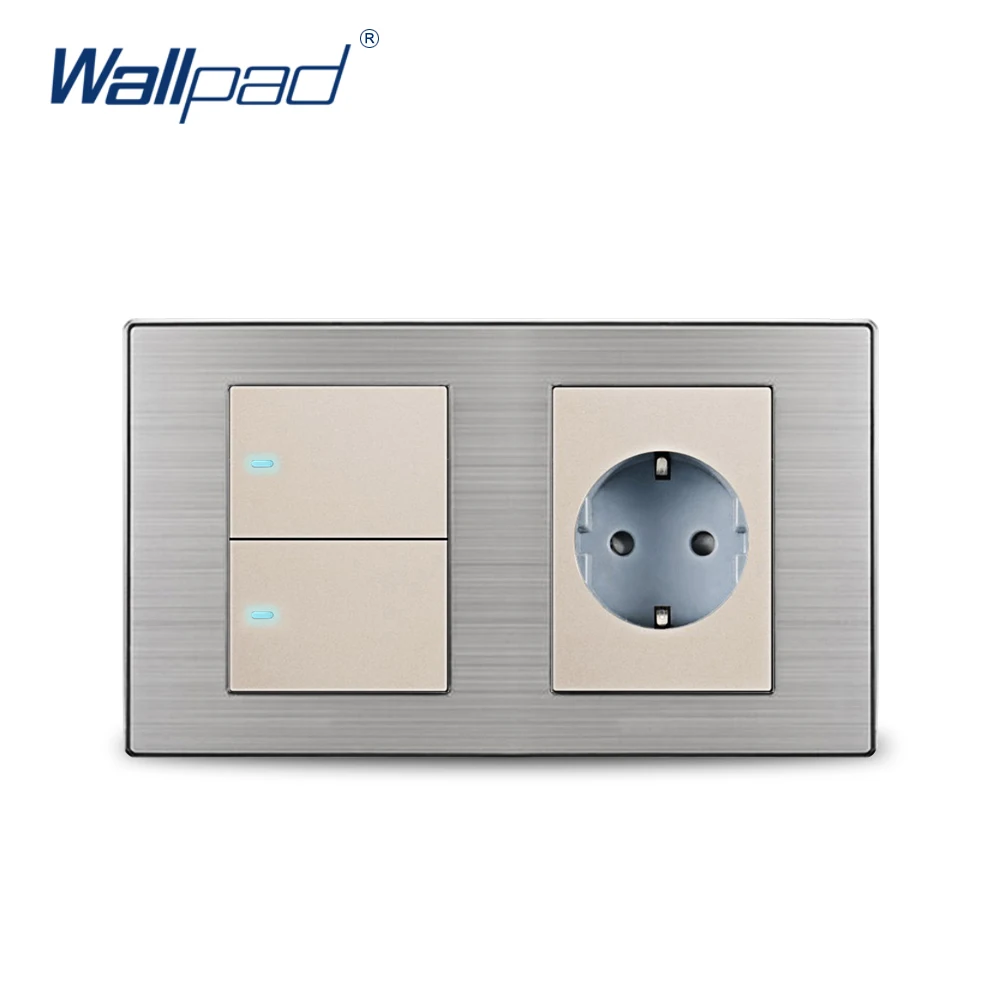 2019 настенный двухпозиционный выключатель Wallpad с европейской и немецкой