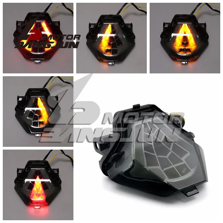 

top quality smoke lens professional motorbike part moto tail light for yamaha FZ-07 MT-07 YZF-R3 R25 LED motorcycle brake light