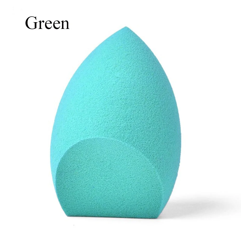green1 1 шт. двойной Угловой мягкая губка легко смешанные Косметическая пуховка для пудры Косметический гладкой и тонального крема крем Красота инструменты для макияжа - Цвет: green1