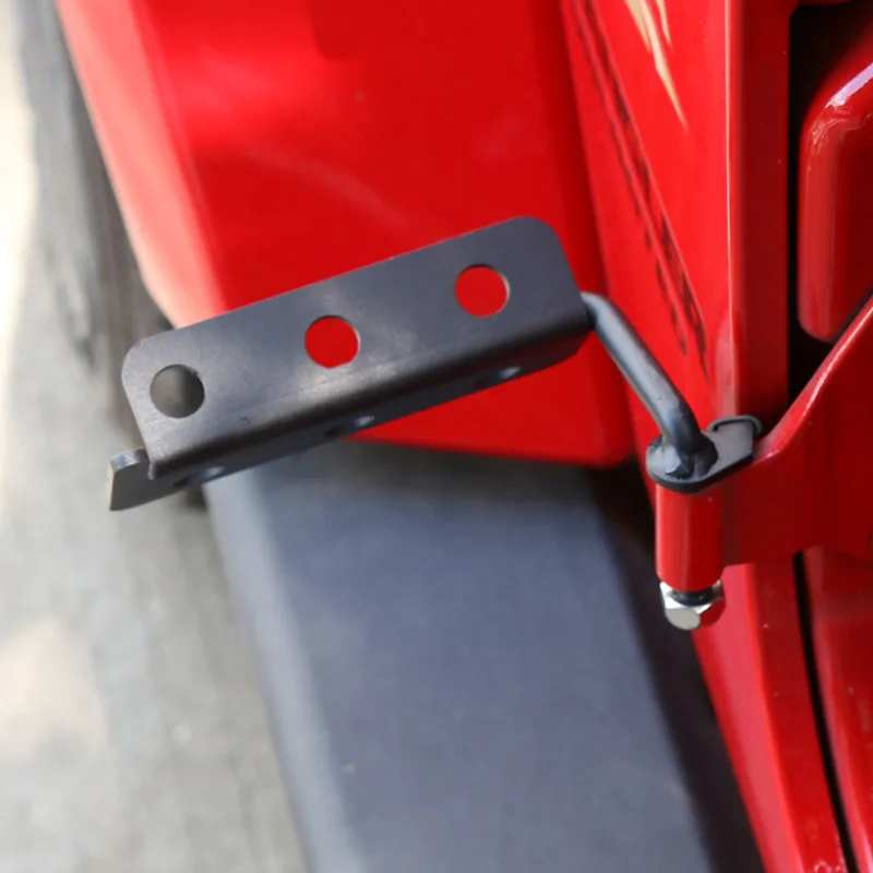 Круглый тип отверстия 2 шт черная стальная дверь педаль для Jeep Wrangler 2010 + шаг доска