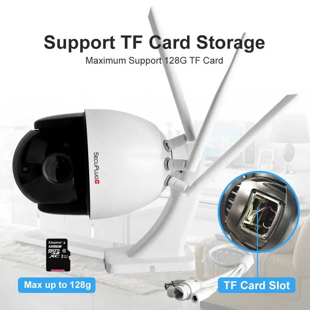 Наружная купольная IP-камера видеонаблюдения с SIM-картой 4G PTZ HD1080P 5-кратный зум