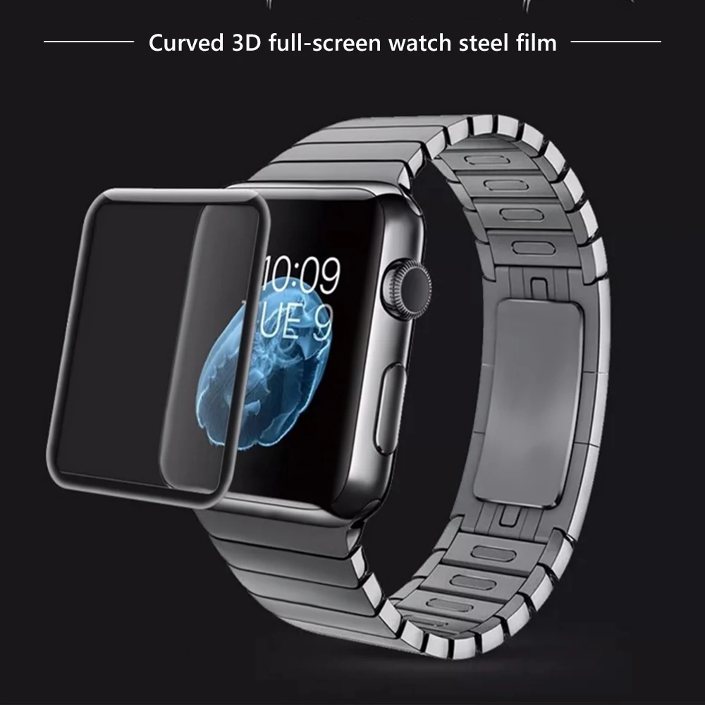 3D 9H закаленное стекло для Apple Watch серии 4 3 2 1 Защита экрана iWatch 38 мм/42 мм/40 мм/44 мм HD