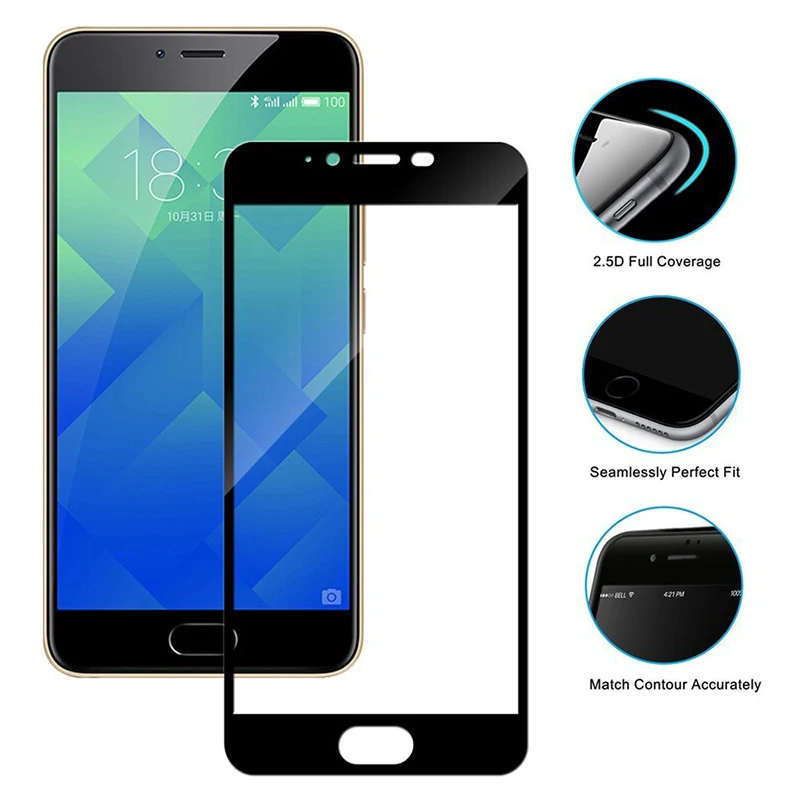 Стекло для M6 M5 M3 Note защитное стекло на Maisie M5s M5c Pro 7 закаленное M 6 5 3 S C M6note M5note полное