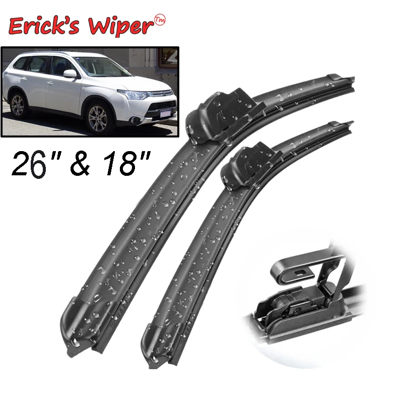 

Erick's Wiper LHD Front Wiper Blades For Mitsubishi Outlander GF GG ZJ ZK 2013 - 2018 Windshield Windscreen Front Window 26"18"