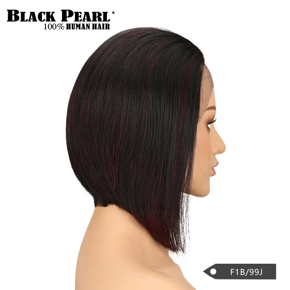 От Black Pearl, прямой парик бразильский Волосы remy Синтетические волосы на кружеве человеческие волосы парик блондинка короткие парики для Для женщин