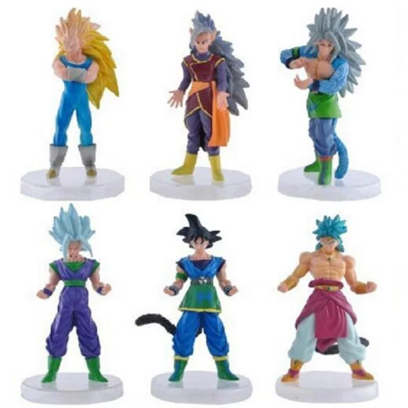 Драконий шар 1 набор 6 шт. ПВХ Супер Saiyan Son Goku Gohan VEGETA Broli экшн фигурки модель игрушки сделай сам дисплей игрушка