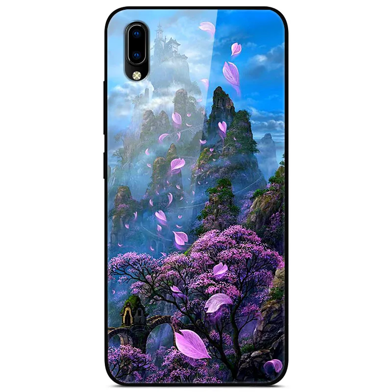 F для VIVO Y91C чехол VIVOY91C стеклянный жесткий чехол для телефона для VIVO Y91i чехол VIVO Y91 C мягкий бампер чехол закаленное для Vivo Y93 Y 93 - Цвет: 7