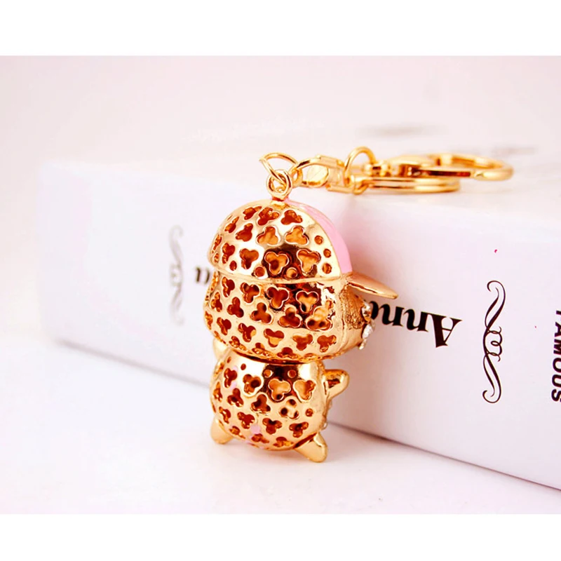 Pro ACME Эмали животных Свинья брелки для Для женщин Кристалл Сплав Брелоки сумка